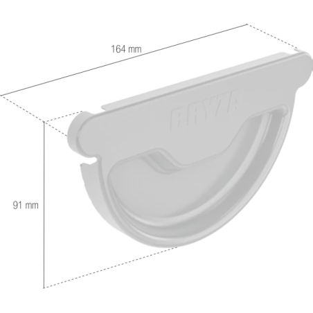 BRYZA STAL Univerzální koncovka 125 mm antracit