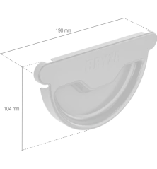 BRYZA STAL Univerzální koncovka 150 mm antracitová