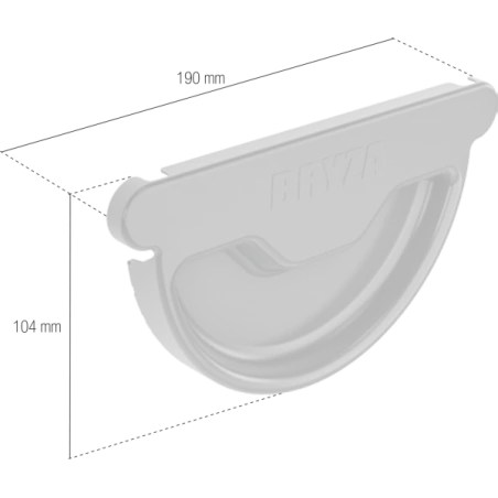 BRYZA STAL Univerzální koncovka 150 mm antracitová