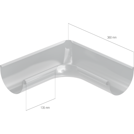 BRYZA STAL Vnitřní roh 150 mm pozink