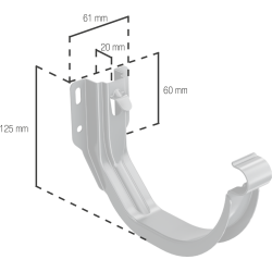 BRYZA STAL Odkvapový záves 150 mm zinok