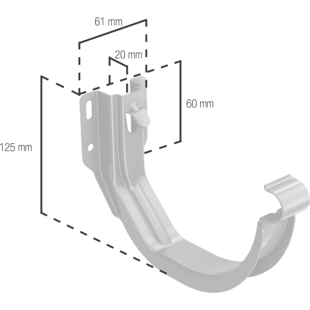 BRYZA STAL Odkvapový záves 150 mm zinok