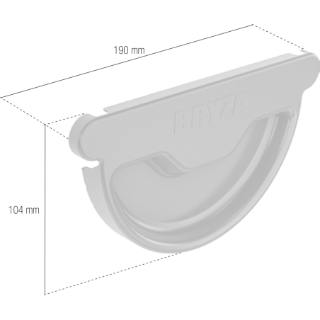BRYZA STAL Univerzální čelo žlabu 150 mm pozink