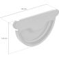 BRYZA STAL Univerzální čelo žlabu 150 mm pozink