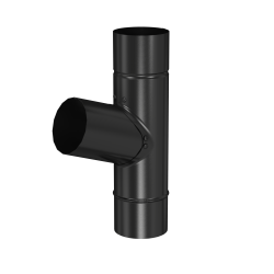 BRYZA STAL T-trubka 90 / 90 / 90 mm černá