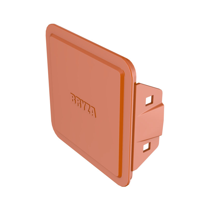 BRYZA PVC zaklapávací plastový kryt čistícího kusu 110 mm cihlově červená (RAL 8004)