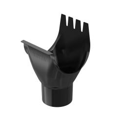 BRYZA STAL Výpustný otvor 125 / 90 mm černý