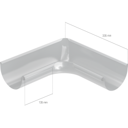 BRYZA STAL Vnitřní roh 125 mm pozink