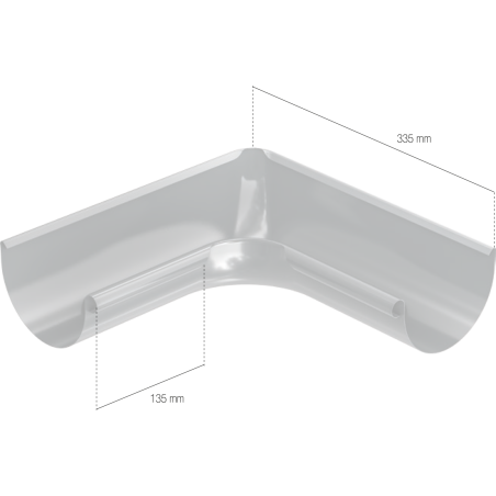 BRYZA STAL Vnitřní roh 125 mm pozink