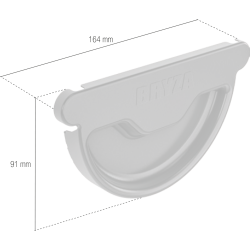 BRYZA STAL Univerzální čelo žlabu 125 mm hnědý