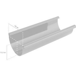BRYZA PVC žlab 150 mm bílá (RAL 9010) délka 4 m