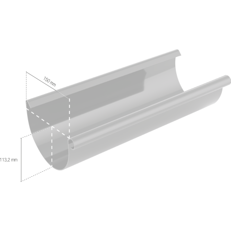 BRYZA PVC žlab 150 mm hnědá (RAL 8017) délka 3 m