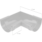 BRYZA PVC Narożnik wewnętrzny 150 mm biel