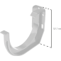 BRYZA PVC Uchwyt rynnowy 150 mm czerwony