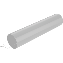 BRYZA PVC svodová roura 110 mm hnědá (RAL 8017) délka 3 m