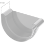 BRYZA PVC Denko lewe 100 mm grafit