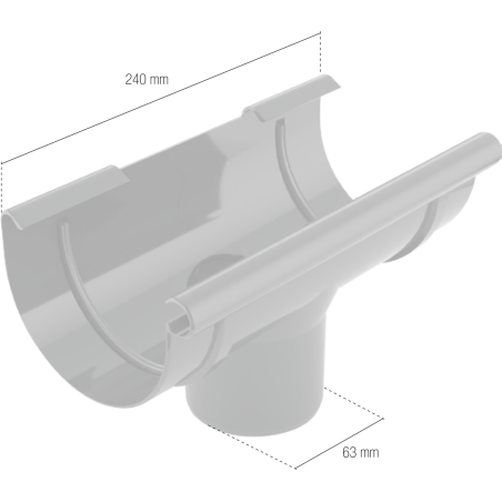 BRYZA PVC kotlík 100/63 mm bílá (RAL 9010)