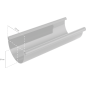 BRYZA PVC Ereszcsatorna 125 mm 4 m Grafit
