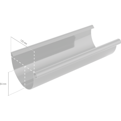 BRYZA PVC žlab 125 mm měděná délka 4 m