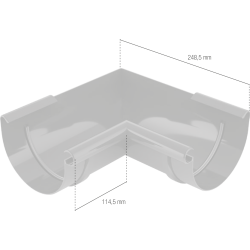 BRYZA PVC vnitřní roh 90°  125 mm hnědá (RAL 8017)