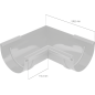 BRYZA PVC Narożnik wewnętrzny 125 mm grafit