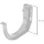 BRYZA PVC Uchwyt rynnowy 125 mm czerwony
