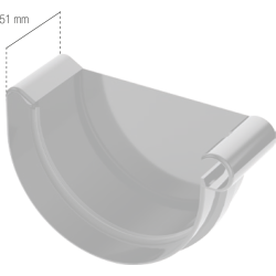 BRYZA PVC koncovka žlabu levá 125 mm bílá (RAL 9010)