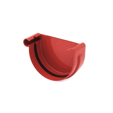 BRYZA PVC koncovka žlabu levá 125 mm červená (RAL 3011)