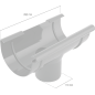 BRYZA PVC Lej spustowy 125/110 mm biel