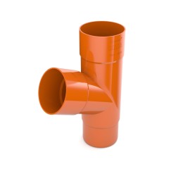 BRYZA PVC T-cső 90/90/90 mm Téglavörös