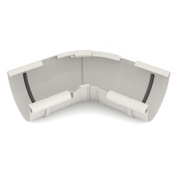 BRYZA PVC vnitřní roh nastavitelný úhel 125 mm bílá