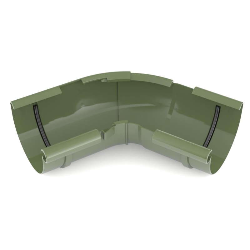 BRYZA PVC vnitřní nast. roh 120° –145°   125 mm černá (RAL 9005)
