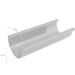 BRYZA PVC žlab 100 mm červená (RAL 3011) délka 3 m