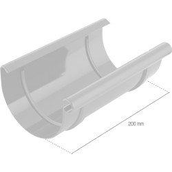 BRYZA PVC spojka žlabu 100 mm bílá (RAL 9010)