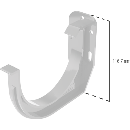 BRYZA PVC hák žlabu čelní 100 mm hnědá (RAL 8017)