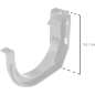 BRYZA PVC hák žlabu čelní 100 mm hnědá (RAL 8017)