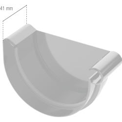 BRYZA PVC koncovka žlabu levá  100 mm bílá (RAL 9010)