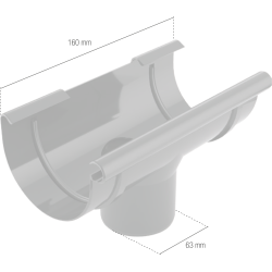 BRYZA PVC kotlík 75/63 mm grafitová (RAL 7021)