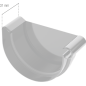 BRYZA PVC Denko prawe 75 mm czerwony