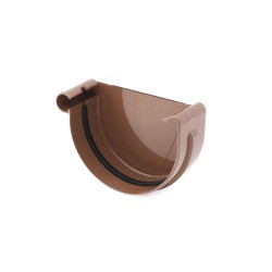 BRYZA PVC Koncovka levá 75 mm hnědá