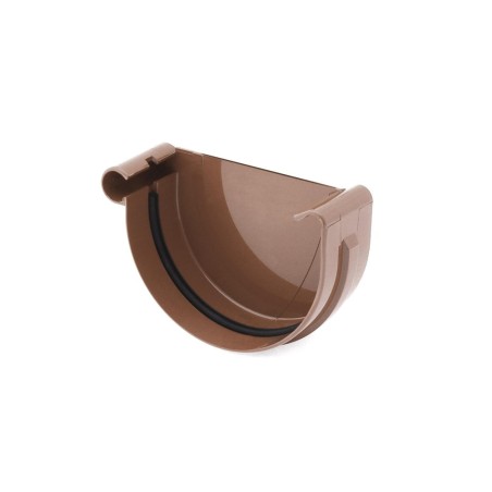 BRYZA PVC Koncovka levá 75 mm hnědá